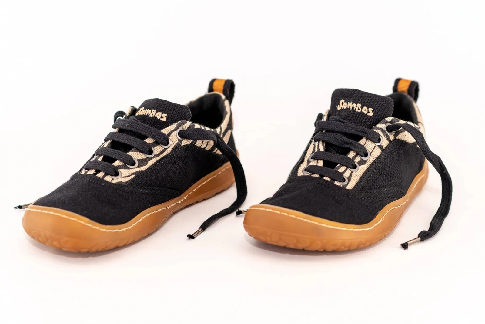Босоногие кеды Sambas the bambas Cebra — чёрные с узором зебра, фото 5